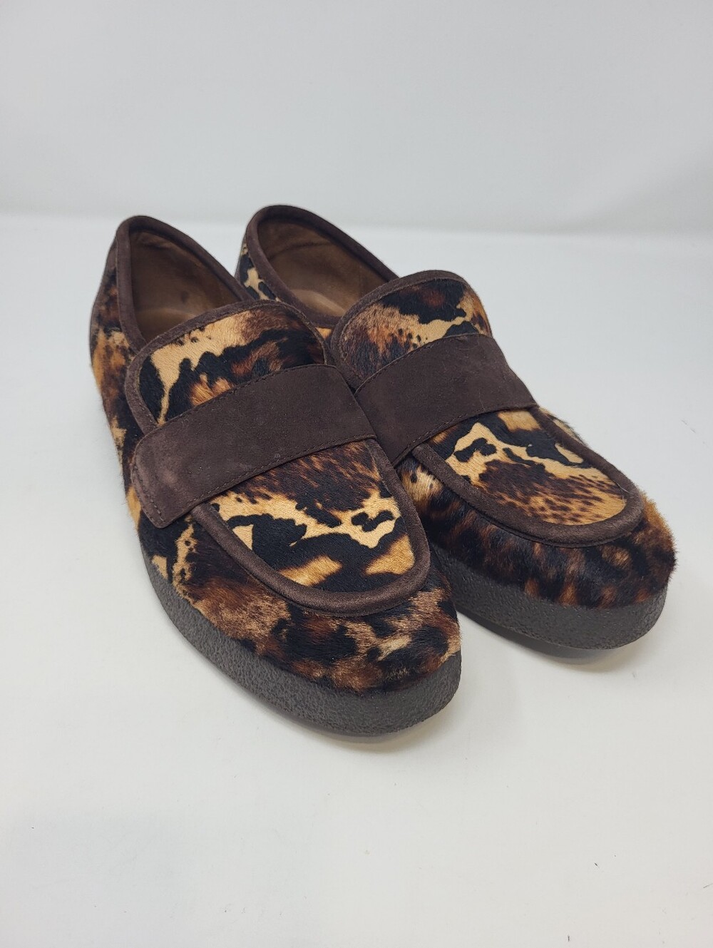 Donald J Pilner Joni Animal Print Loafer Women's‎ Size 8 Pony Hair Shoes
